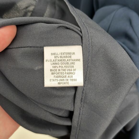 MILLY Butterfly Sleeve Silk Stretch Crepe Bateau Neckline Mini Shift Dress Size2 - Picture 11 of 15